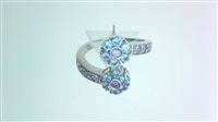 Ringe Sommer Dame in Weißgold Ametista TOP AME 590 FL - TOP AME 590 FL